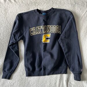 Chattanooga Mocs Tennessee navy blue champion sweatshirt crewneck small